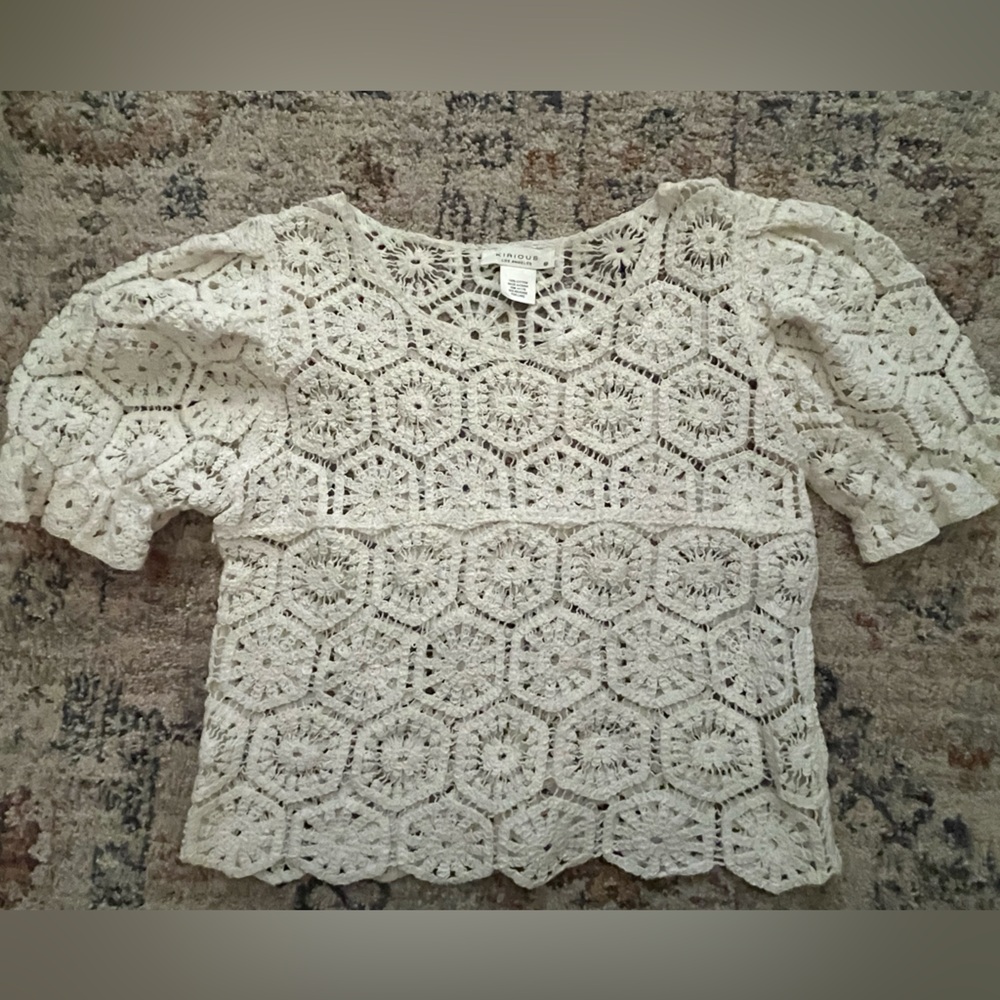 Kirious Los Angeles Crochet  Top - Size Small